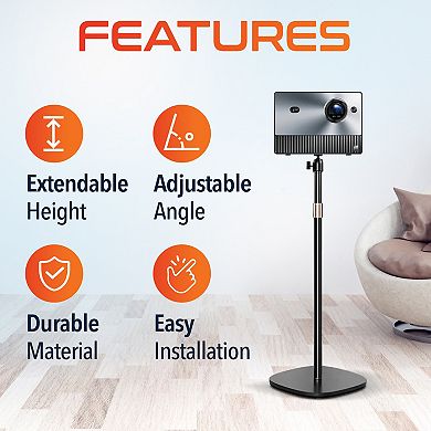 Delton S190S Adjustable Tablet Floor Stand and Phone Holder Bundle, Black