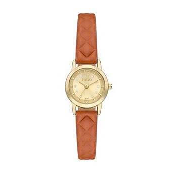 Folio Womens Gold-Tone Strap Watch