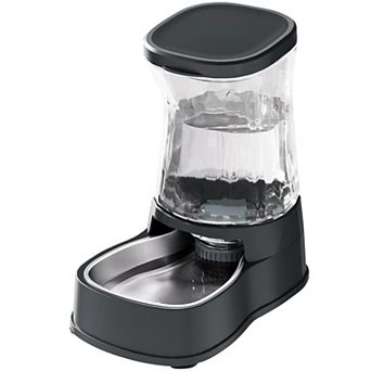 Automatic Dog Water Dispenser Gravity Stainless Steel Waterer & Food Feeder Set BPA Free Large