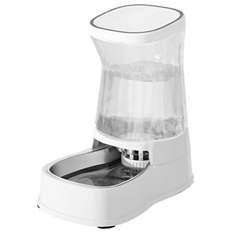Automatic Dog Water Dispenser Gravity Stainless Steel Waterer & Food Feeder Set BPA Free Large