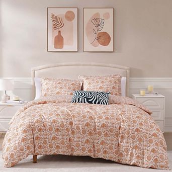 BebeTeen By Bebejan Clay Trees 100 % Cotton Sateen Reversible Comforter Set