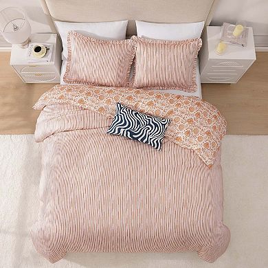 BebeTeen By Bebejan Clay Trees 100 % Cotton Sateen Reversible Comforter Set