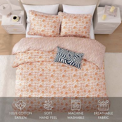 BebeTeen By Bebejan Clay Trees 100 % Cotton Sateen Reversible Comforter Set