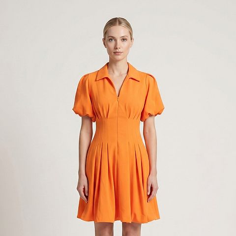 Женские платья Maison Women's Maison Tara Puff Sleeve Fit & Flare Mini Dress
