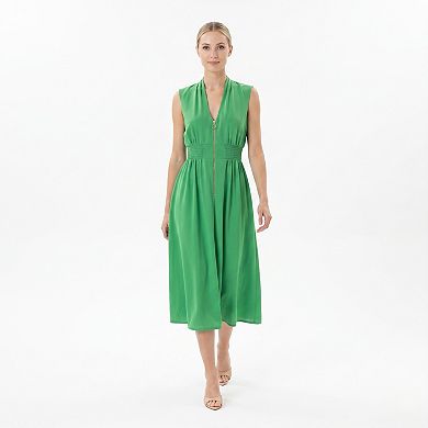 Women's Maison Tara Sleeveless V-Neck Smocked Waist Midi Dress