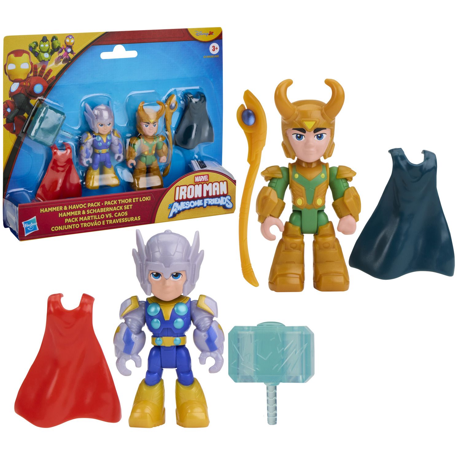 Детские фигурки Disney Junior Marvel's Iron Man & His Awesome Friends Hammer & Havoc Pack — фото 1
