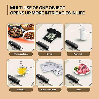 Electric Food Warmer Tray Extra Large Roll-Up Warming Mat, Adjustable Temperature Control
