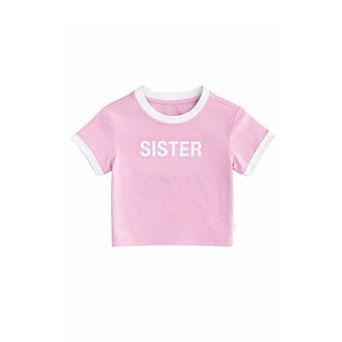 Girls Sister Crewneck T-Shirt