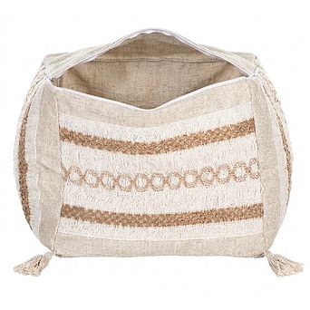 2 pc Boho Unstuffed Ottoman Pouf Cover Storage Footrest Cube Floor Seat