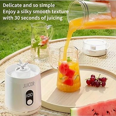 Portable Personal USB Blender, 12-Blade Mini Juicer, Smoothies & Shakes, Compact