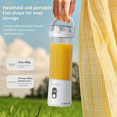 Portable Personal USB Blender, 12-Blade Mini Juicer, Smoothies & Shakes, Compact