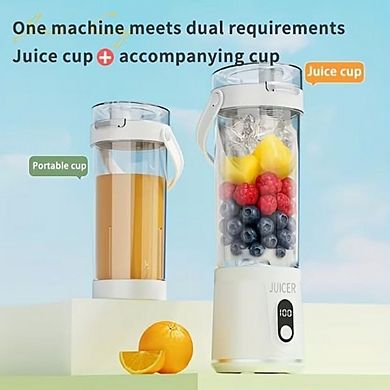 Portable Personal USB Blender, 12-Blade Mini Juicer, Smoothies & Shakes, Compact