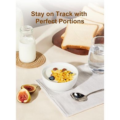 White Ceramic Small Bowls Set of 6, 10 oz, Multi-Purpose & Microwave Safe