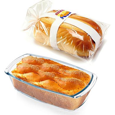 2 Piece Glass Loaf Pans with Lids Oven, Microwave & Dishwasher Safe