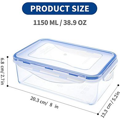 Food Storage Containers Set, Airtight Locking Lids, Leak-Proof BPA-Free Plastic