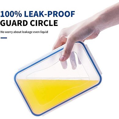 Food Storage Containers Set, Airtight Locking Lids, Leak-Proof BPA-Free Plastic