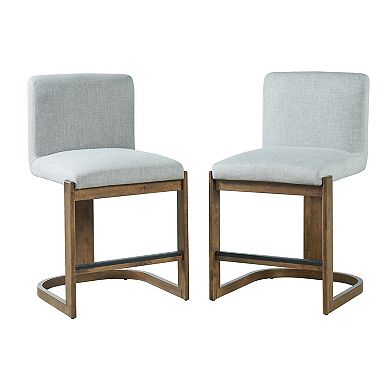 Barstools With Supportive Backrest, Solid Wood Construction For Kitchen Island Area