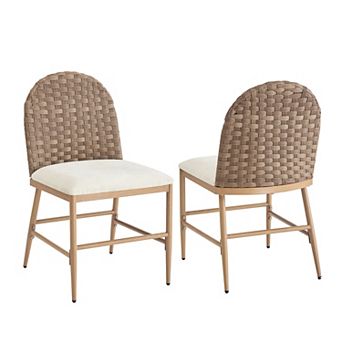 Dining Chairs With Artisan Rattan Backrest, Stable Iron Frame For Kitchen Area