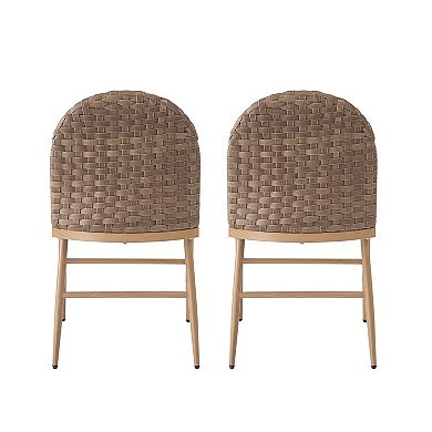 Dining Chairs With Artisan Rattan Backrest, Stable Iron Frame For Kitchen Area