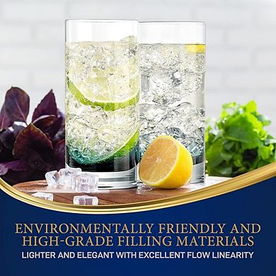 Highball Glass Set of 2 Heavy Base, Dishwasher Safe Drinkware
