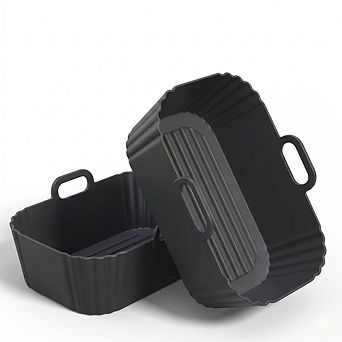 2 Pack Silicone Air Fryer Liners Reusable & Food-Grade