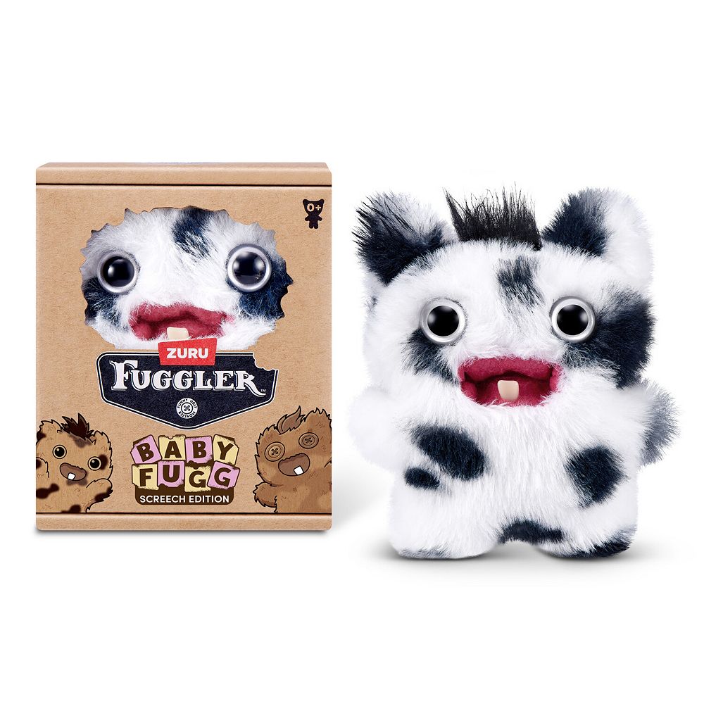 Fuggler Baby Fugg Screech Edition Black and White 3.5-Inch Plush Toy