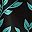 Black Teal Leaf