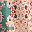 Peach Teal Boho Print