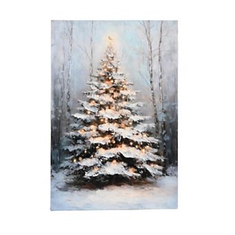 Christmas Tree LED Canvas Wall Art