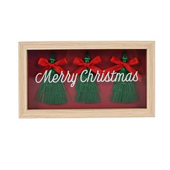 Merry Christmas Caption Box Table Decor
