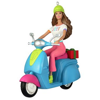 Hallmark Barbie on Scooter Christmas Ornament