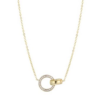 Adornia 14k Gold Flash Plated Cubic Zirconia Pendant Necklace