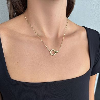 Adornia 14k Gold Flash Plated Cubic Zirconia Pendant Necklace