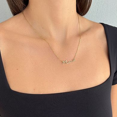 Adornia Tarnish Resistant 18k Gold Flash Plated Cursive Mama Pendant Necklace