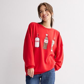 Juniors' Coca-Cola Diet Coke Can, Bottle & Glass with Bows Graphic Pullover