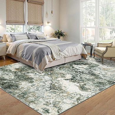 Modern Abstract Soft Large Washable Area Rugs Print Pattern Non Slip