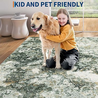 Modern Abstract Soft Large Washable Area Rugs Print Pattern Non Slip