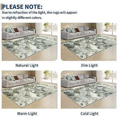 Modern Abstract Soft Large Washable Area Rugs Print Pattern Non Slip