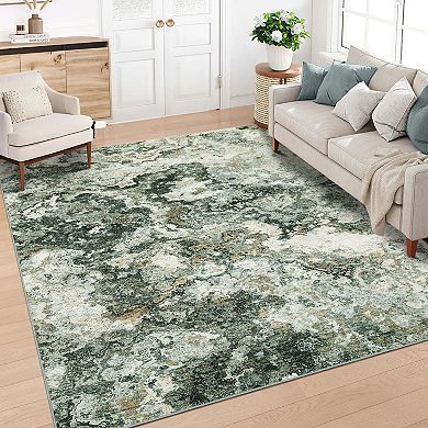 Modern Abstract Soft Large Washable Area Rugs Print Pattern Non Slip