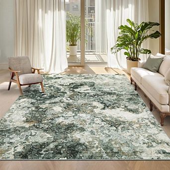 Modern Abstract Soft Large Washable Area Rugs Print Pattern Non Slip