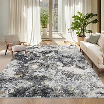 Modern Abstract Soft Large Washable Area Rugs Print Pattern Non Slip