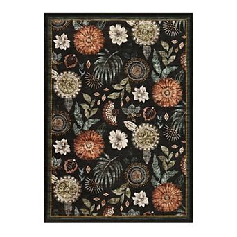 Modern Farmhouse Floral Print Living Room Bedroom Dining Room Soft Non Slip Machine