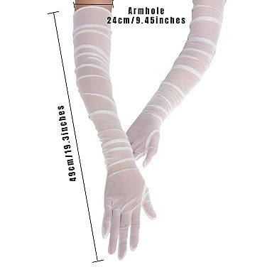 Avidlove Womens Long Sheer Gloves Tulle Mesh Gloves Wedding Opera Tea Party Dance Glove