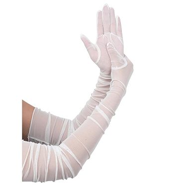 Avidlove Womens Long Sheer Gloves Tulle Mesh Gloves Wedding Opera Tea Party Dance Glove
