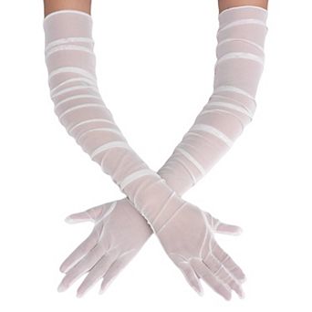 Avidlove Womens Long Sheer Gloves Tulle Mesh Gloves Wedding Opera Tea Party Dance Glove