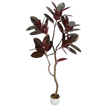 Potted Artificial Fiddle Leaf Fig Tree-Evergreen Tropical Faux Plant for Living Room & Office Decor