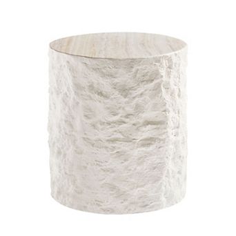 Round Imitation Stone End Table With Fiberglass Material For Apartment Use