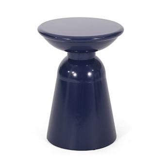 Sturdy Bearing Side Table With Thick Metal Build For Outdoor Rest Space