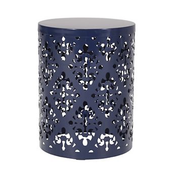 Large Metal End Table With Reinforced Frame For Garden Daily Application