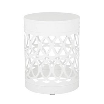 Combination Metal End Table With Stable Structure For Outdoor Daily Use
